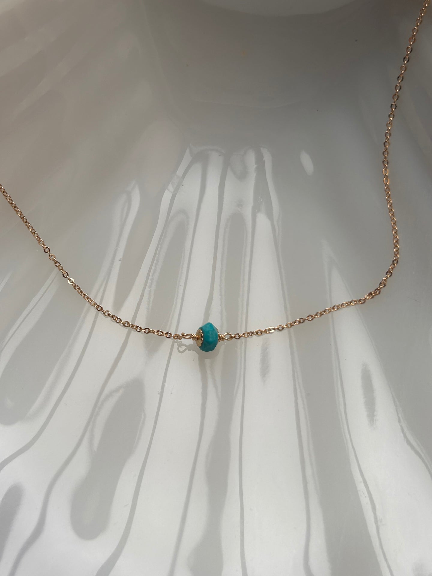 Turquoise Gemstone Choker | Faceted Gem Pop of Color